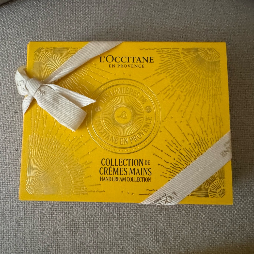 L'OCCITANE hand cream collection gift set- Bright Yellow Box with Cream Ribbon